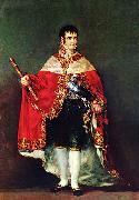 Francisco de Goya Portrait of Ferdinand VII of Spain in his robes of state oil painting reproduction